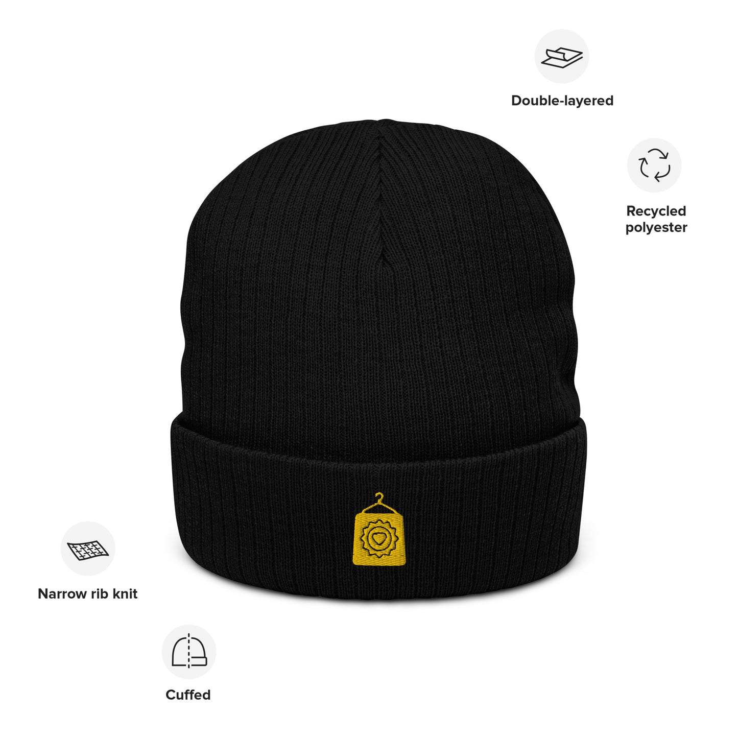 Shop Custom Swag Embroidered Ribbed knit beanie